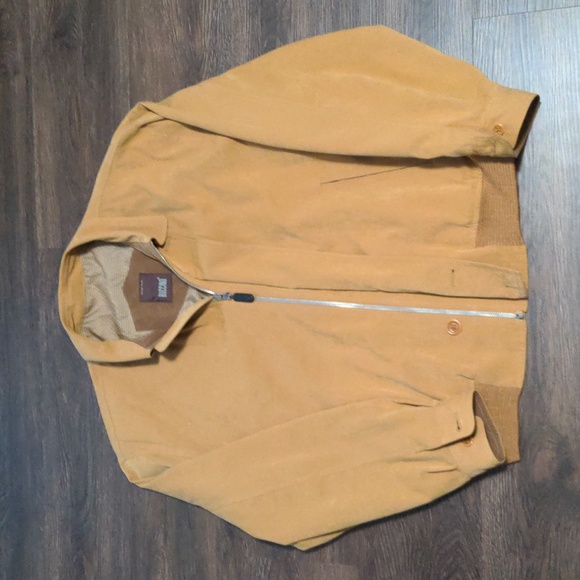 Buccino Men's Tan Suede Zip Up Collared Jacket (See Measurements in Desc… - Picture 2 of 12